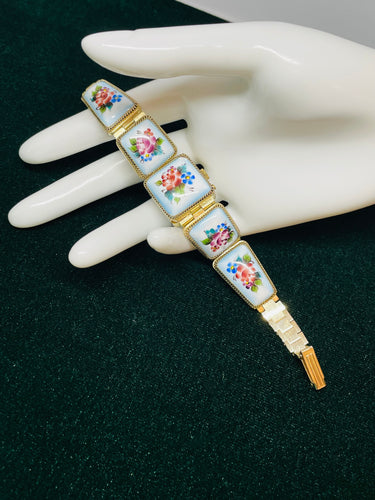 Enamel Floral Watch